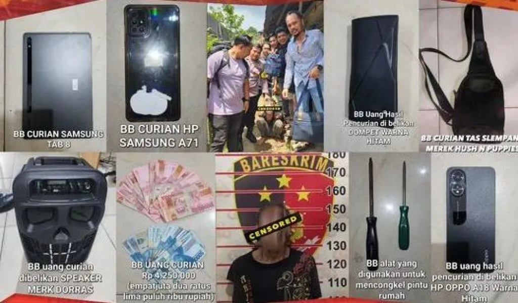 Polsek Sungai Kunjang Tangkap Pelaku Pencurian Rumah Kosong