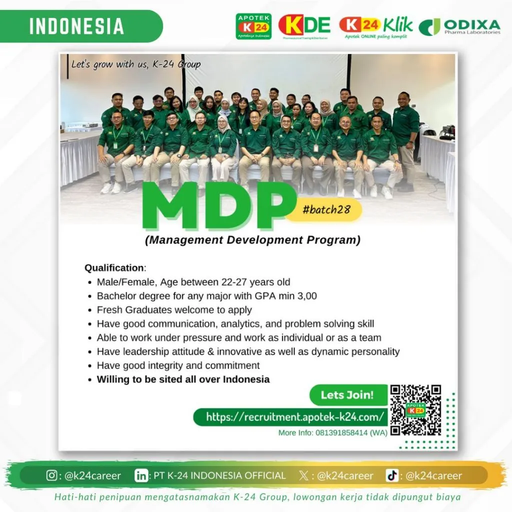 K24 Group Buka Lowongan Kerja  Sebagai Management Development Program