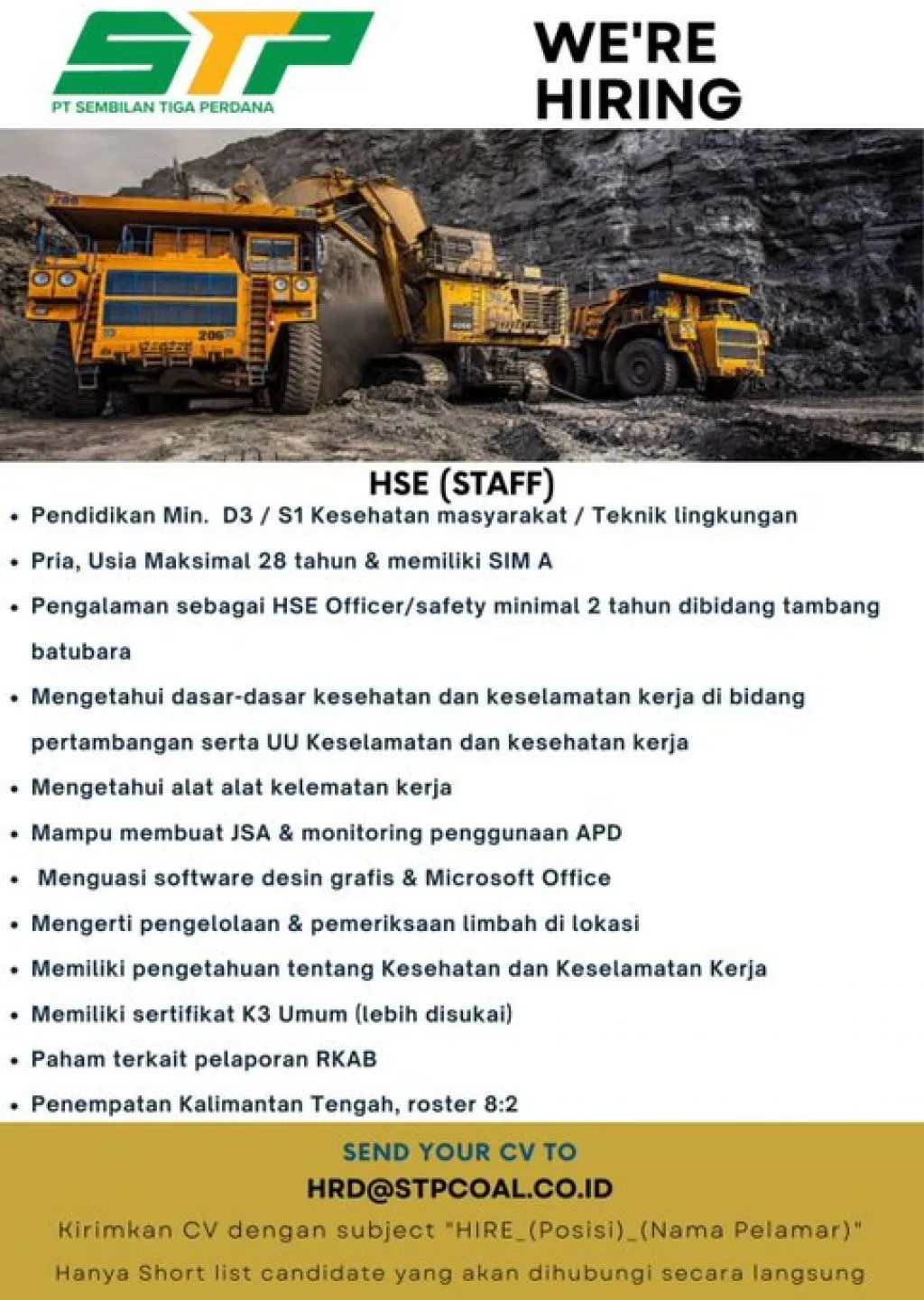 PT Sembilan Tiga Perdana Buka Lowongan Kerja Sebagai HSE