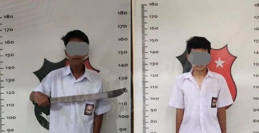 2 Pelajar Ditangkap Polsek Parung Saat Mau Tawuran