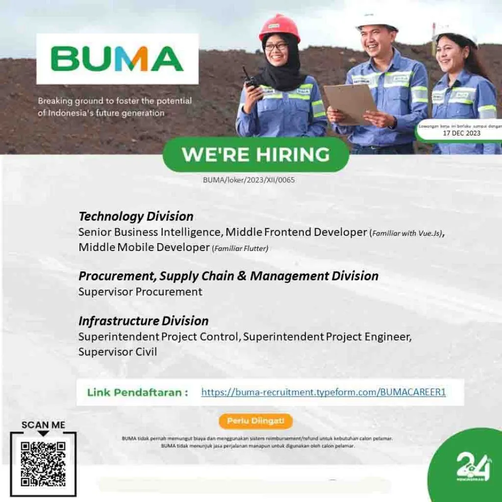 Bergabunglah dengan PT Bukit Makmur Mandiri Utama, Ada Lowongan Kerja