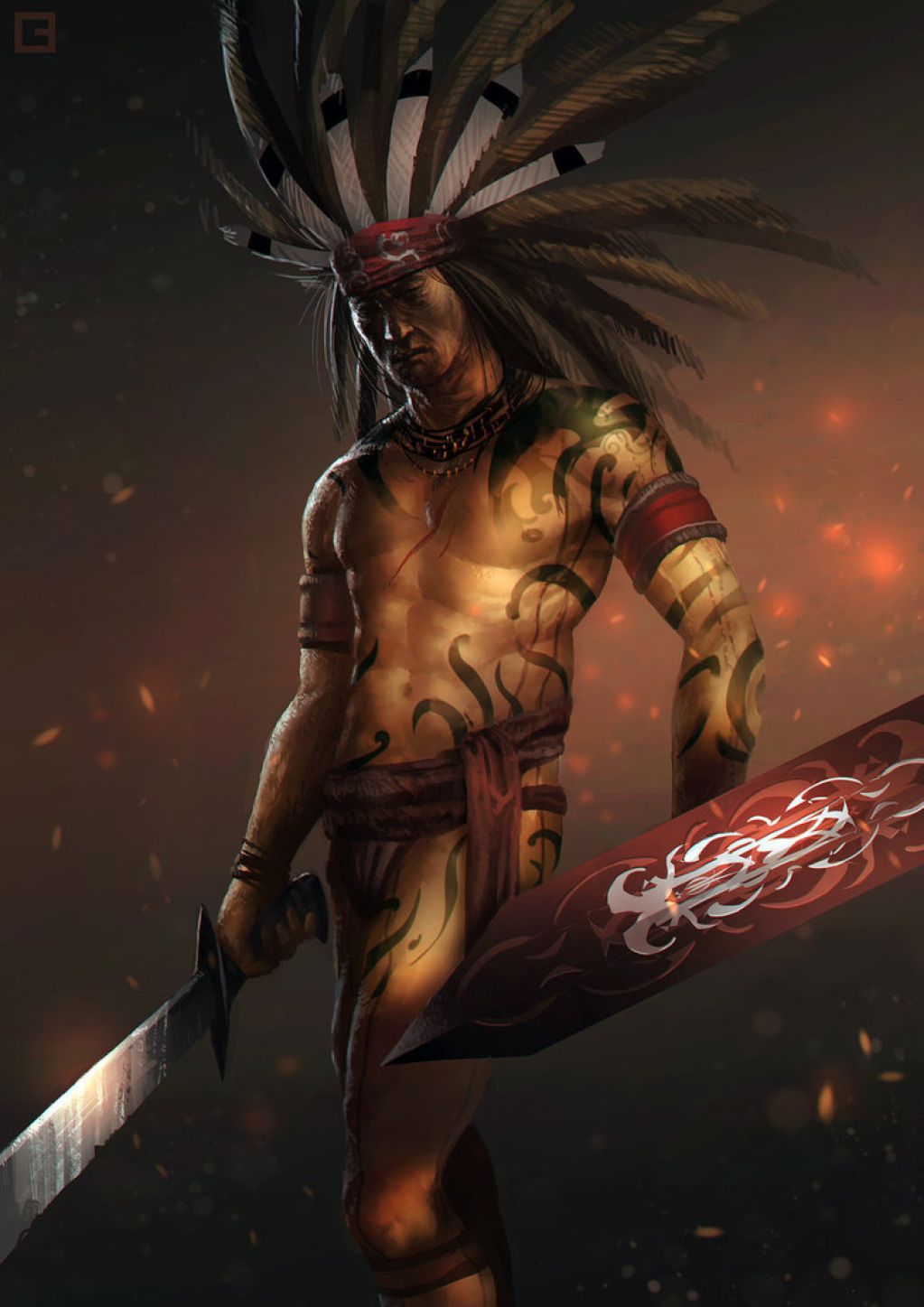 Ilustrasi Panglima Dayak