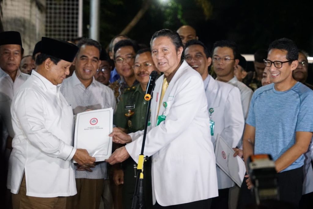 Tes kesehatan bacapres dan bacawapres di Pilpres 2019