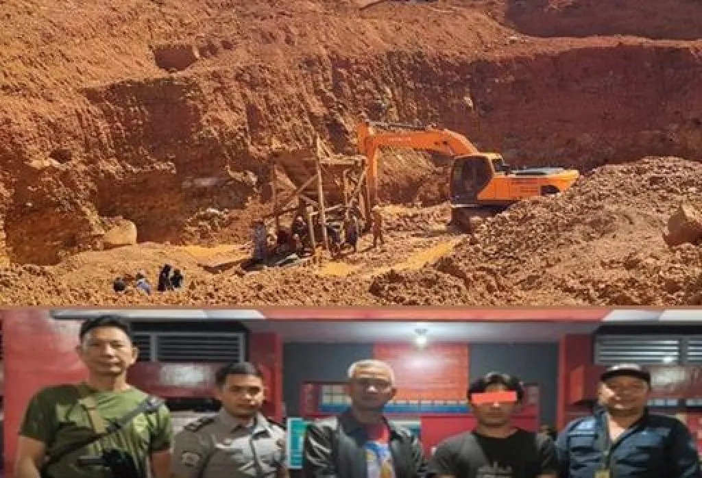 Operasi Gabungan Pertambangan Emas Tanpa Izin Gakkum KLHK Amankan 4 Unit Alat Berat