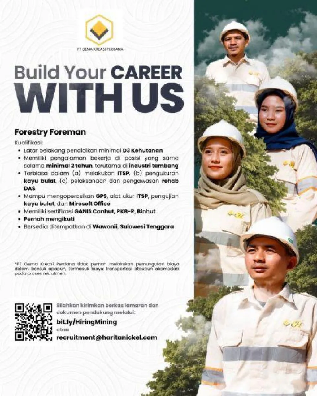 PT Gema Kreasi Perdana Buka Lowongan Kerja sebagai Forestry Foreman