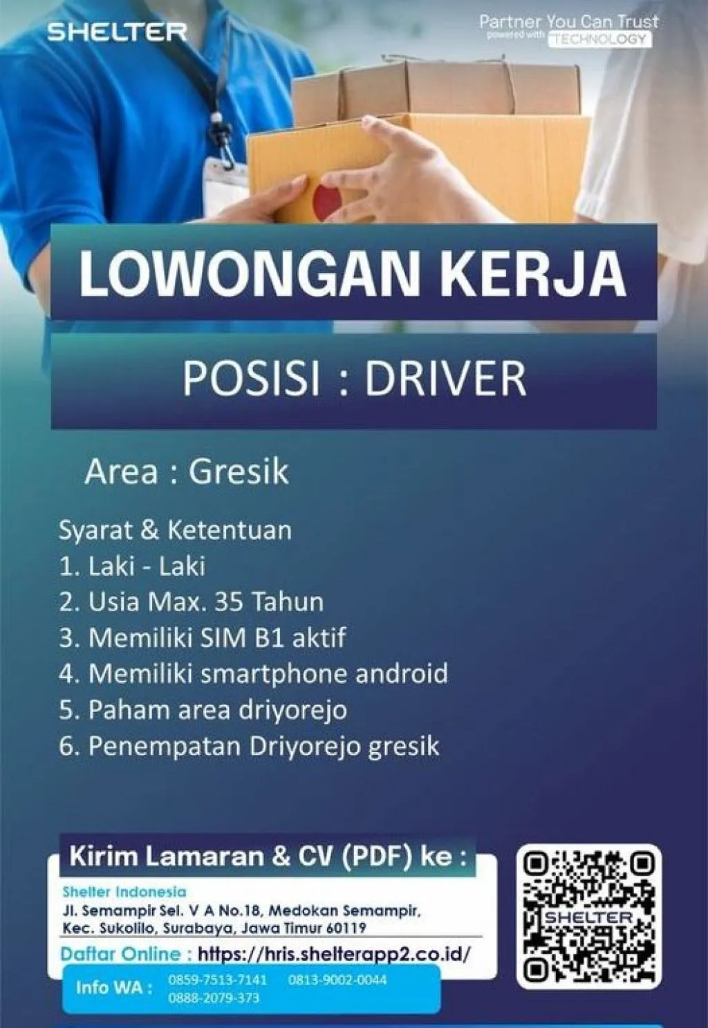 Lowongan Kerja Sebagai Driver di Shelter