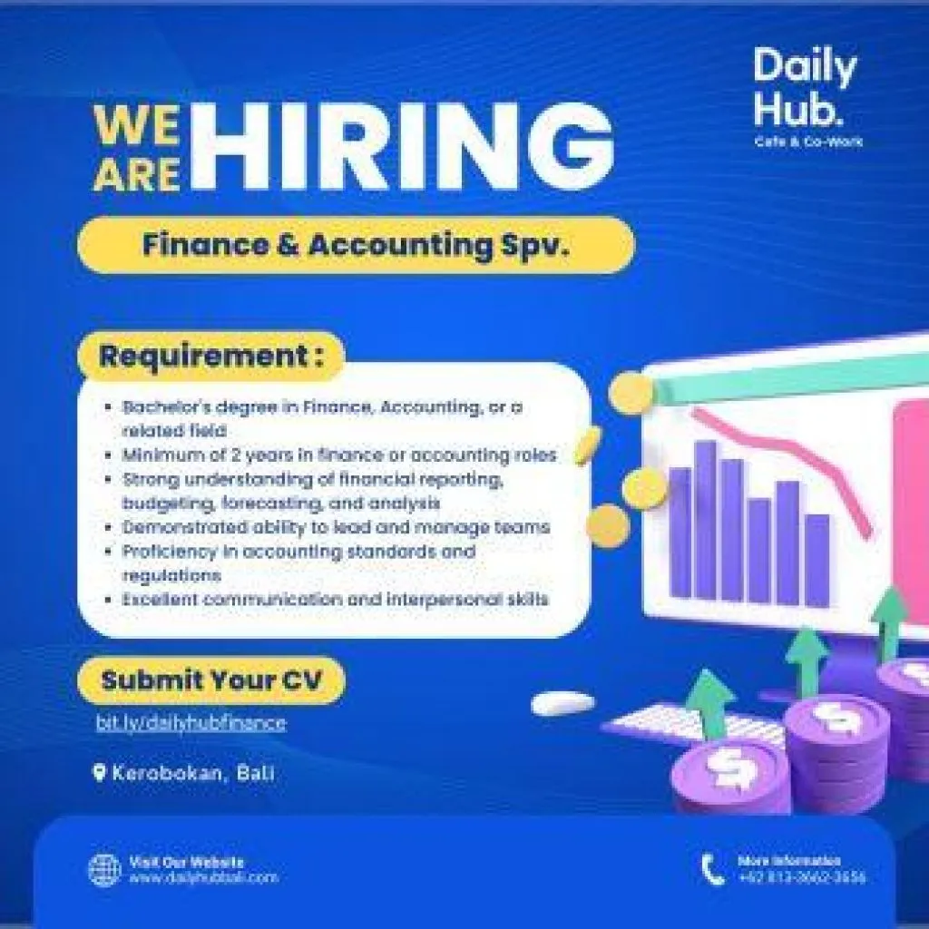 Daily Hub Cafe n Co Work Butuh Tenaga Finance