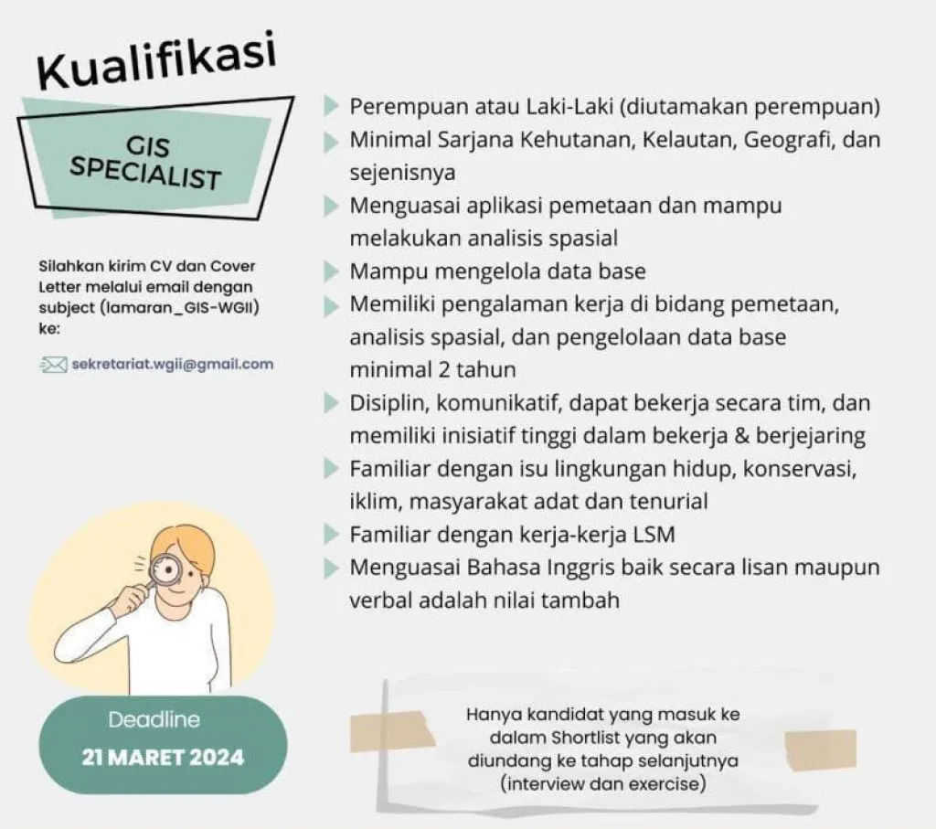ICCA Indonesia Membuka Lowongan GIS Specialist