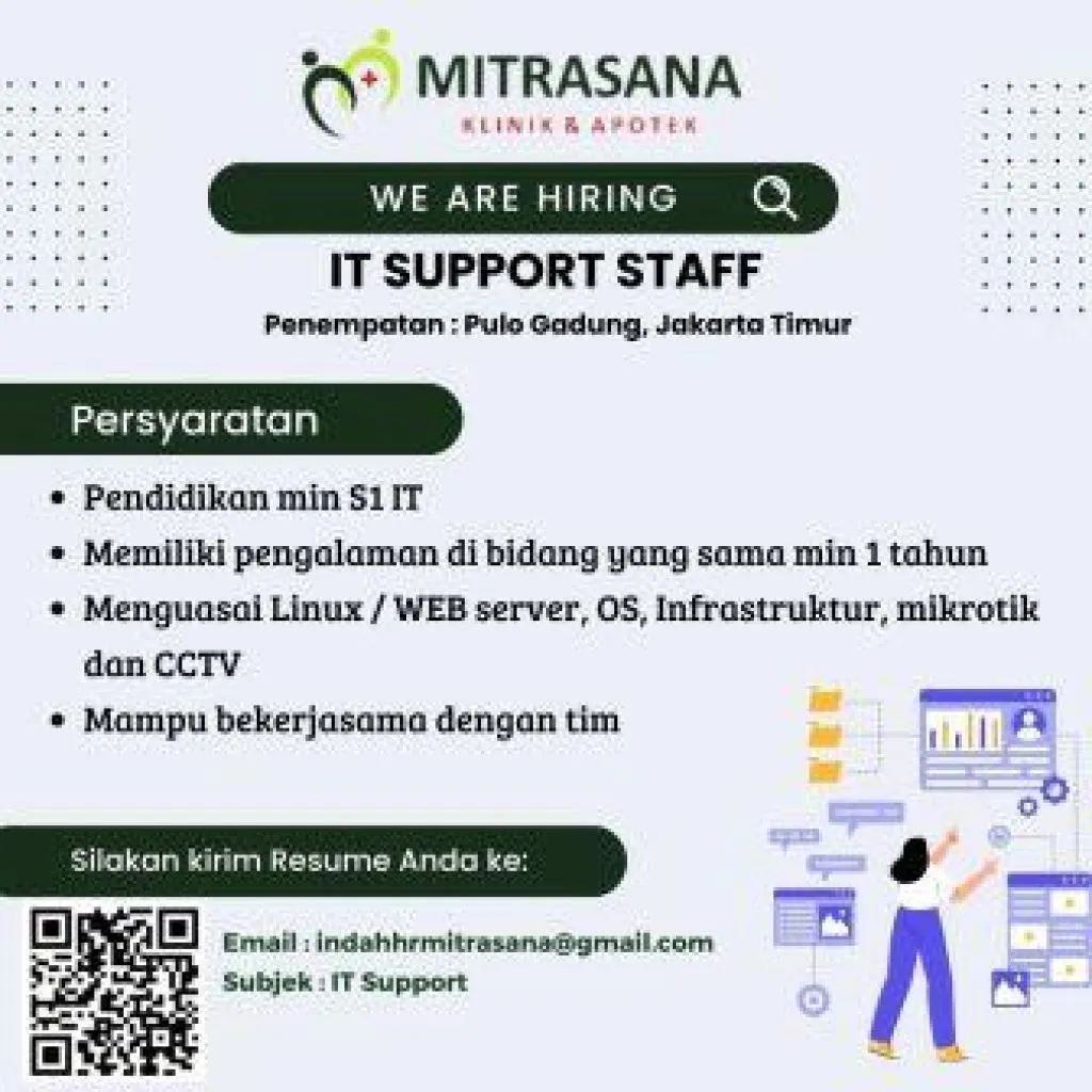 PT Millenia Dharma Insani Buka Lowongan IT Support