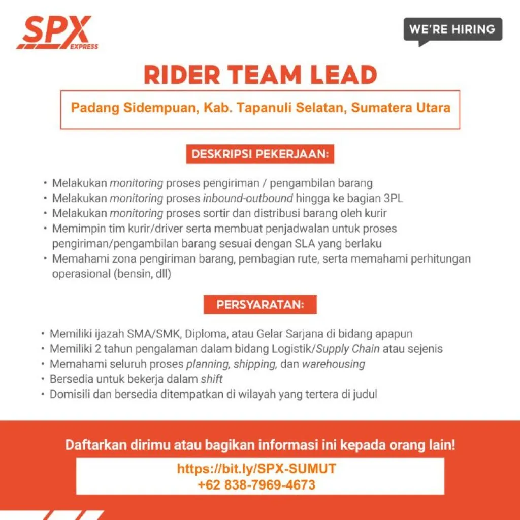 Lowongan Kerja di SPX Express Simak Posisinya