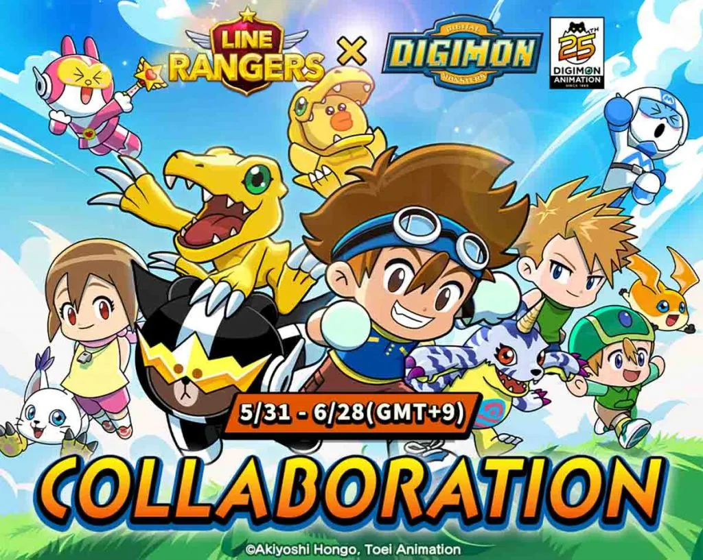 LINE Rangers Berkolaborasi dengan DIGIMON Adventure!
