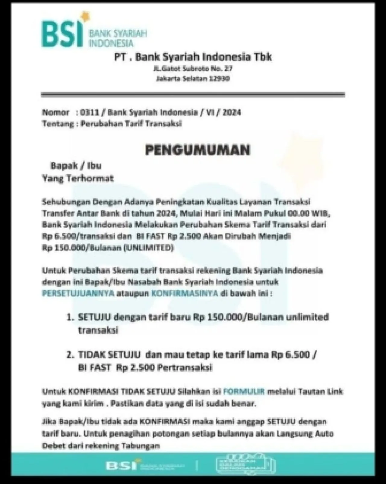 Awas Penipuan Atas Nama PT Bank Syariah Indonesia