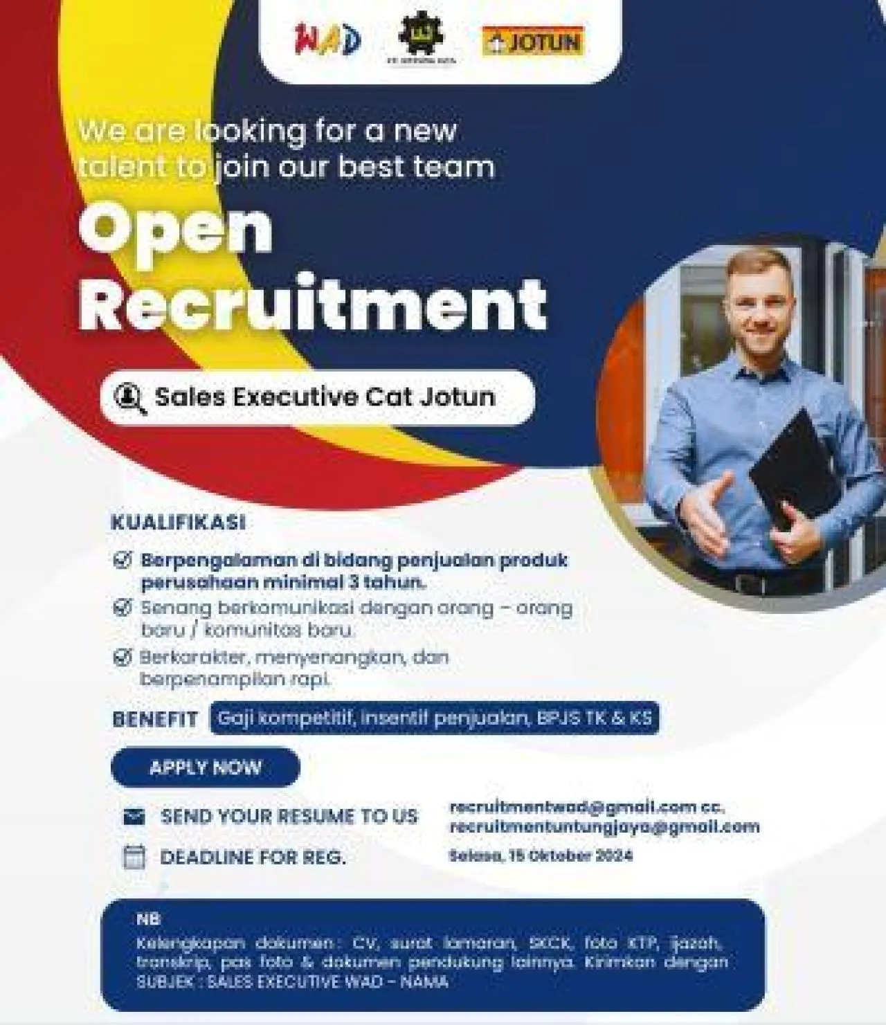 Untung Jaya Group Buka Lowongan sebagai Sales Executive