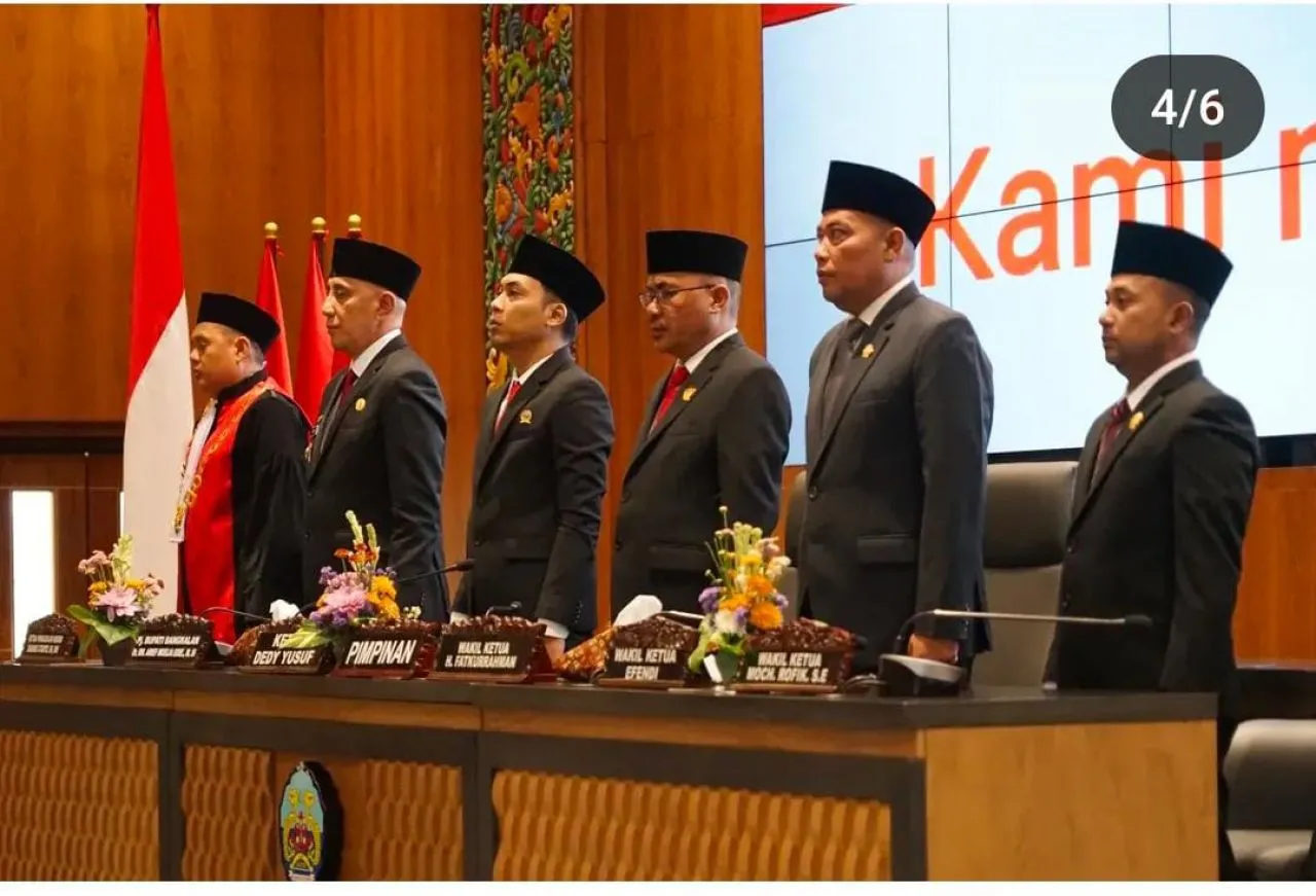 Sumpah dan Janji Pimpinan DPRD Bangkalan Periode 2024 sampai 2029