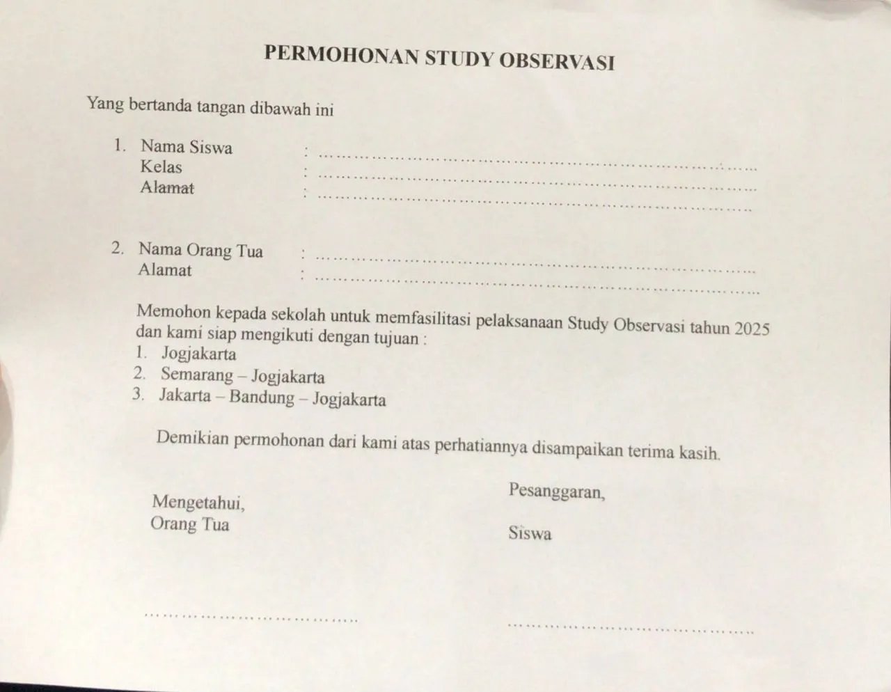 APPM Banyuwangi Pertanyakan Edaran Study Observasi SMAN 1 Pesanggaran