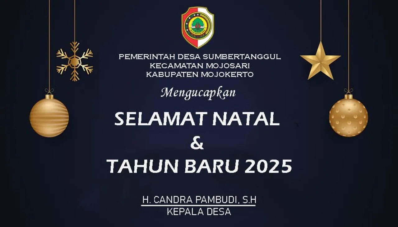 Pemerintah Desa Sumbertanggul Mengucapkan Selamat Natal dan Tahun Baru 2025