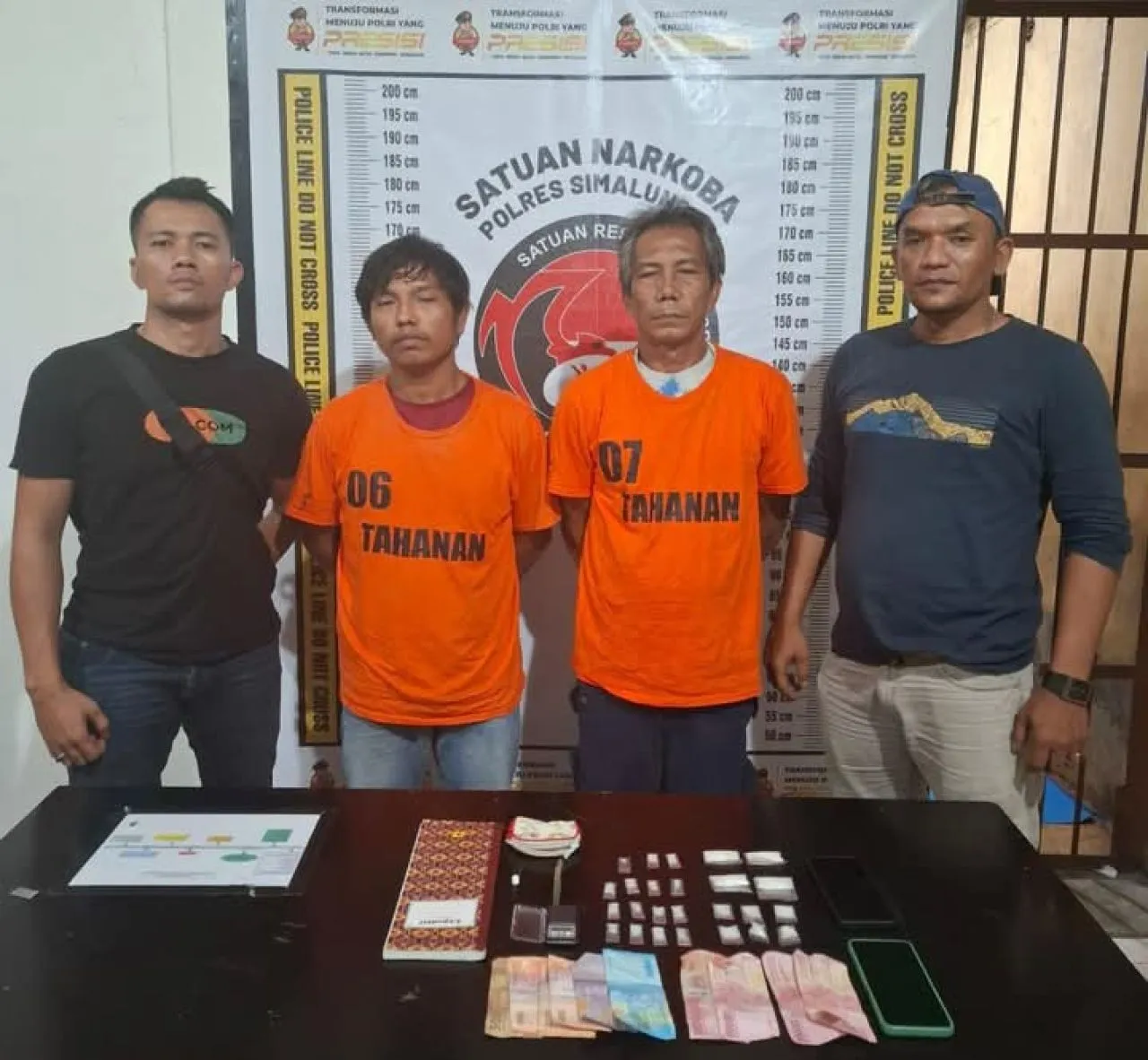Operasi Kilat Sat Narkoba Polres Simalungun, Dua Pengedar Diciduk di Ladang Cabe