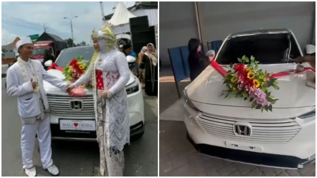 Pernikahan Seorang Perangkat Desa Sembung, Maharnya Mobil HRV Baru