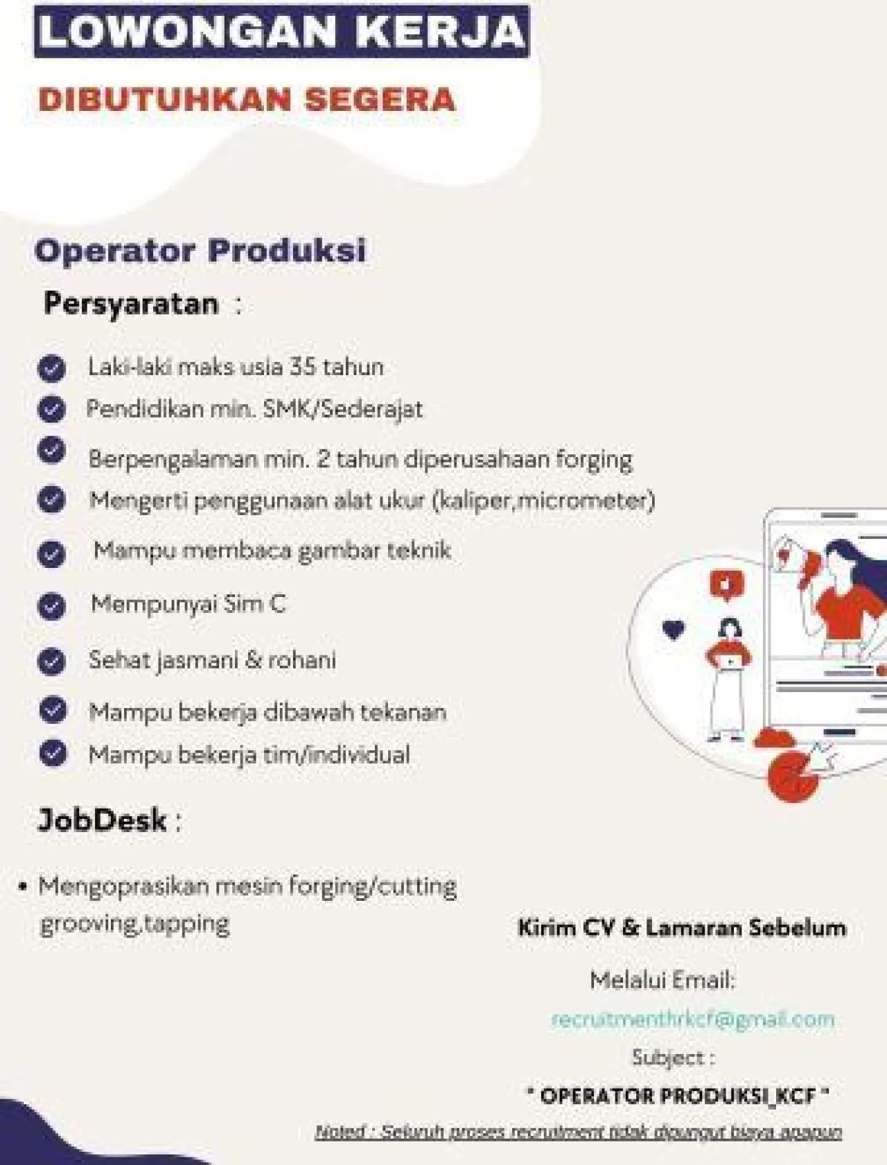 KFC Buka Lowongan Operator Produksi