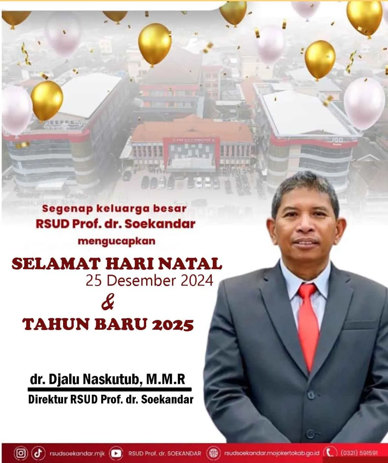 RSUD Prof dr Soekandar Mojokerto Ucapkan Selamat Natal dan Tahun Baru 2025
