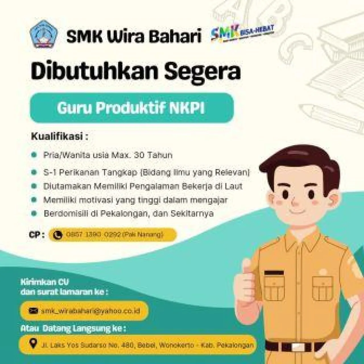 Lowongan Guru di SMK Wira Bahari
