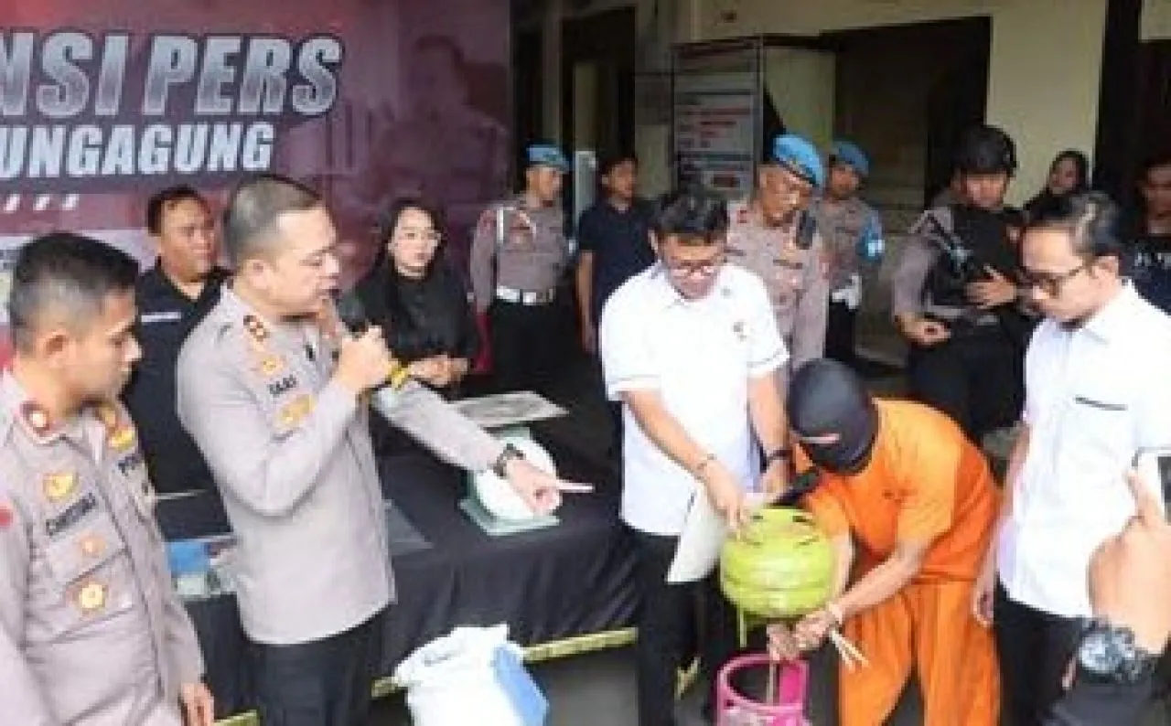 Polres Tulungagung Bongkar Usaha Oplos LPG Subsidi