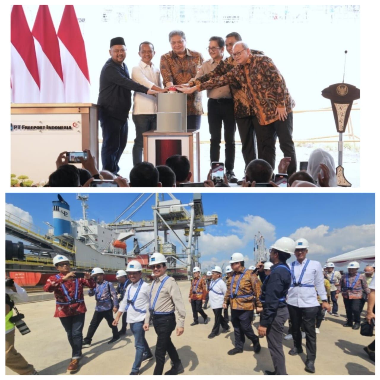 Peresmian beroperasinya smelter PT Freeport Indonesia