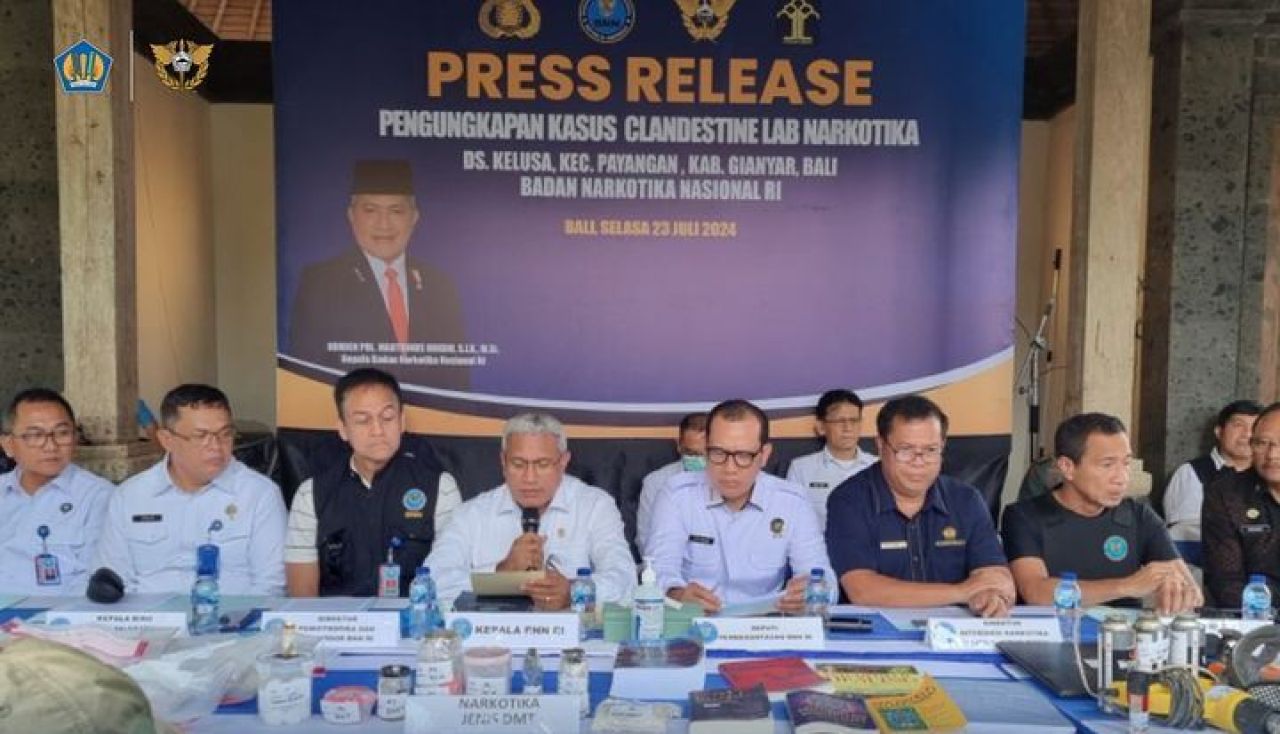 Prescon kasus narkoba di Kecamatan Payangan, Gianyar Bali