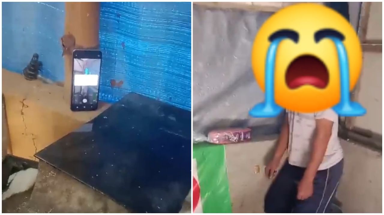 Korban saat ditemukan bunuh diri. Inzet :  HP on dan merekam