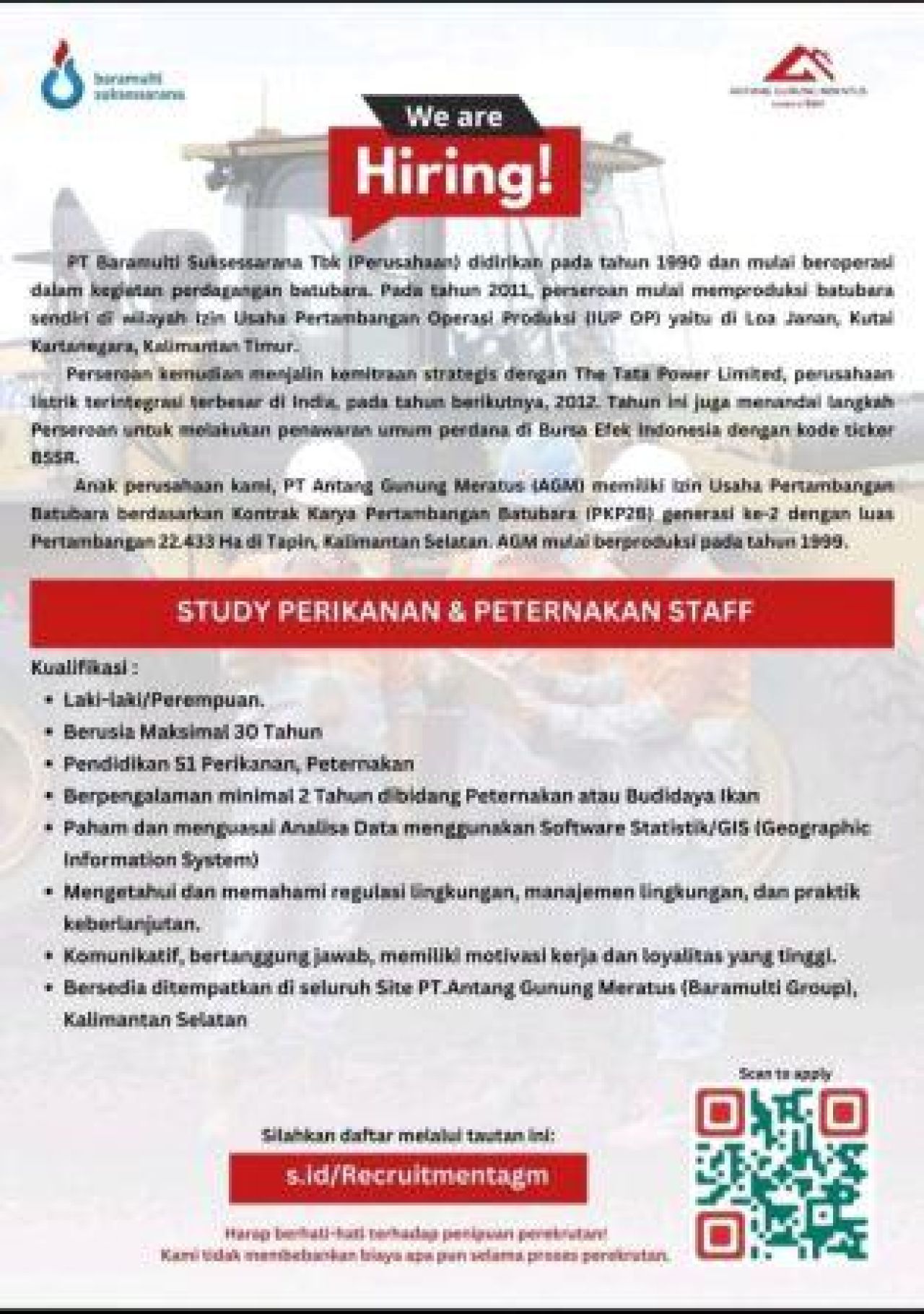 Lowongan kerja di PT Baramulti Suksessarana
