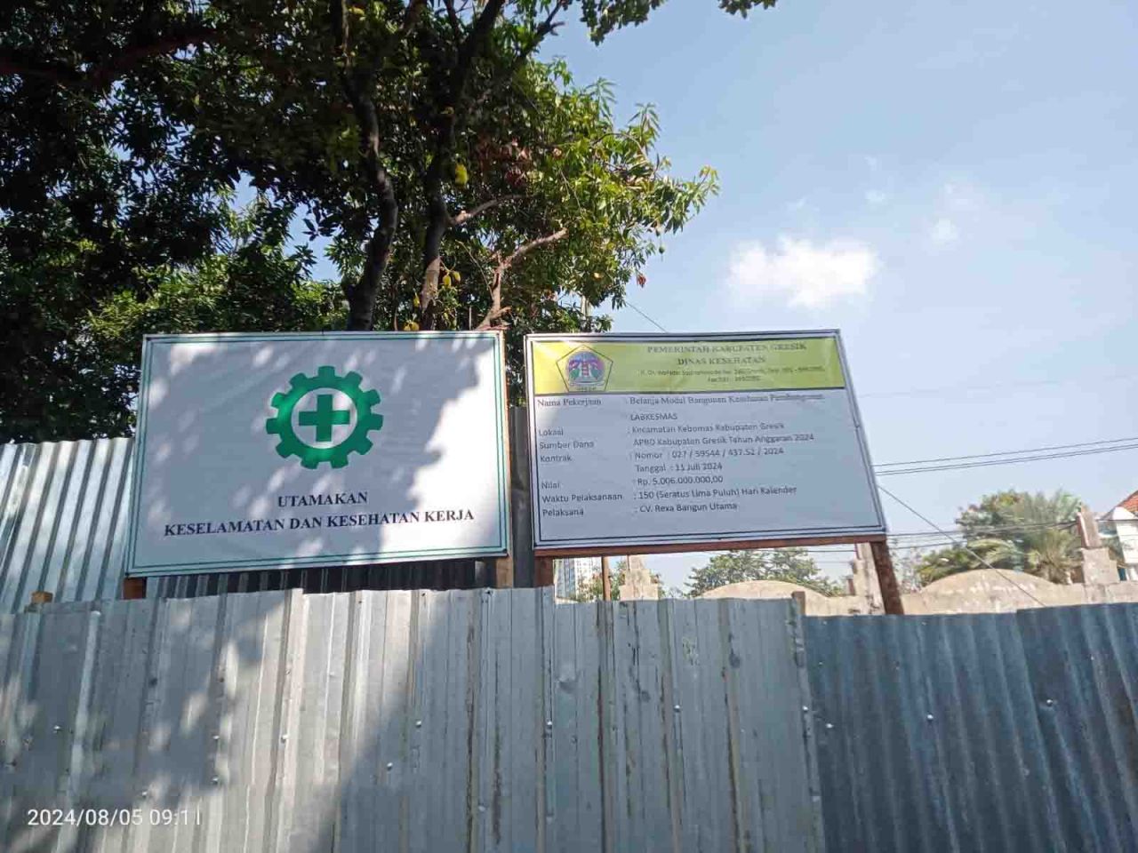 Pembangunan Labkesmas Dinas Kesehatan Gresik