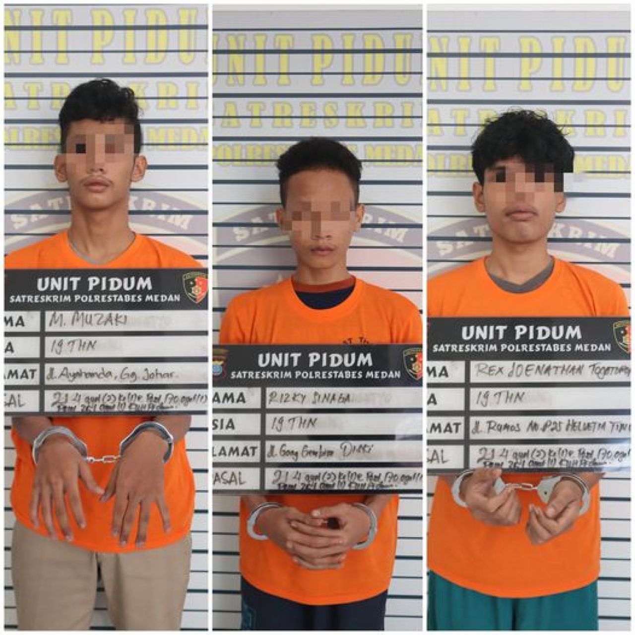 Geng Motor yang ditangkap Patroli Presisi Polrestabes Medan