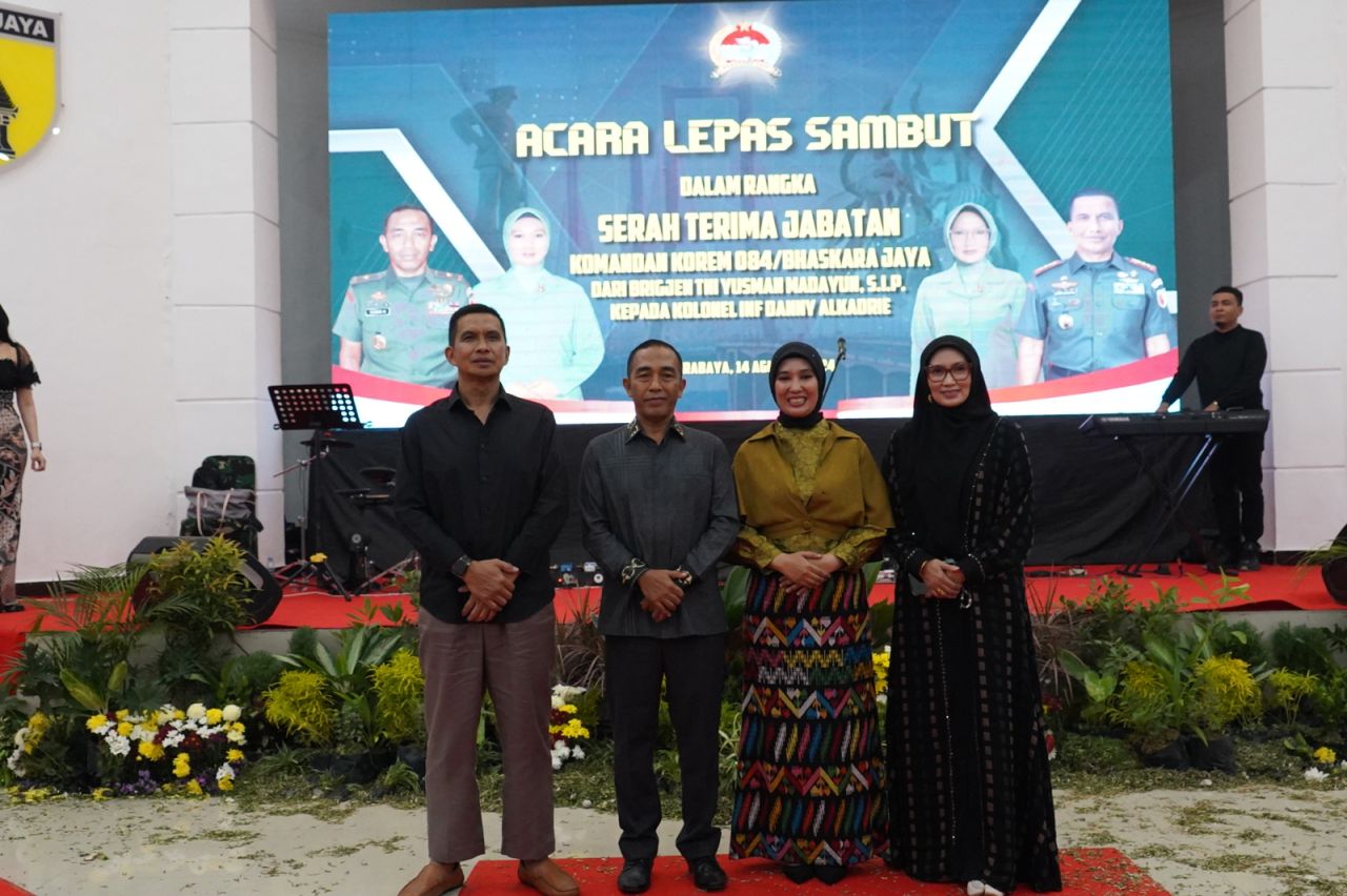 Acara lepas sambut Komandan Korem 084/BJ, Brigjen TNI Yusman Madayun dan Kolonel Inf Danny Alkadrie