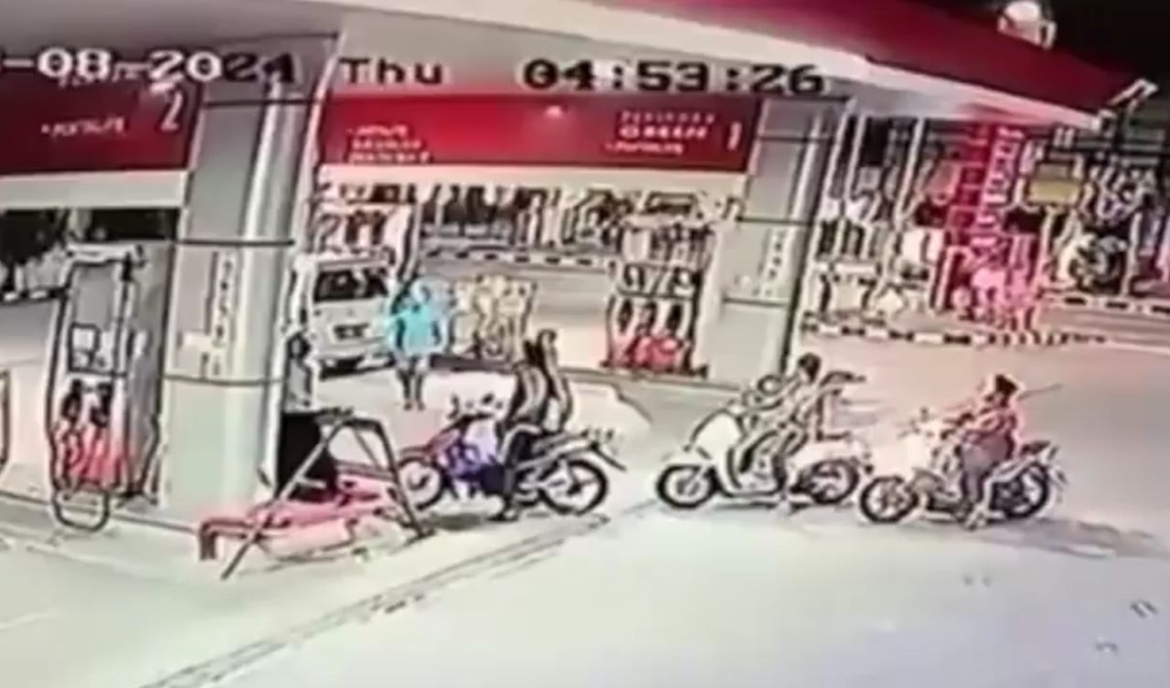 SPBU tempat terjadinya pengeroyokan