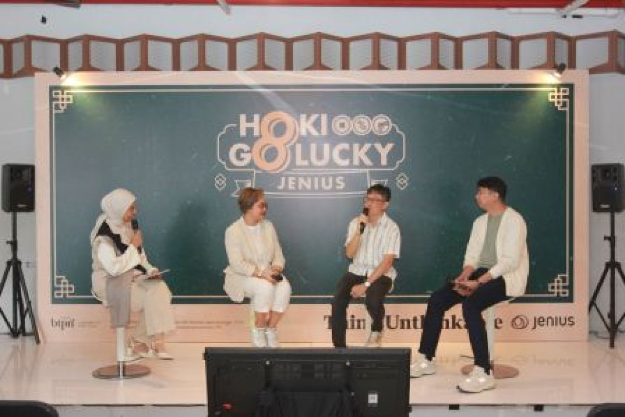 Anita Ekasari, Jenius Business Stream Head Bank BTPN_ Martin Kadir, Teman Jenius_ Pribadi Prananta, Teman Jenius dalam acara perayaan anniversary Jenius yang ke-8