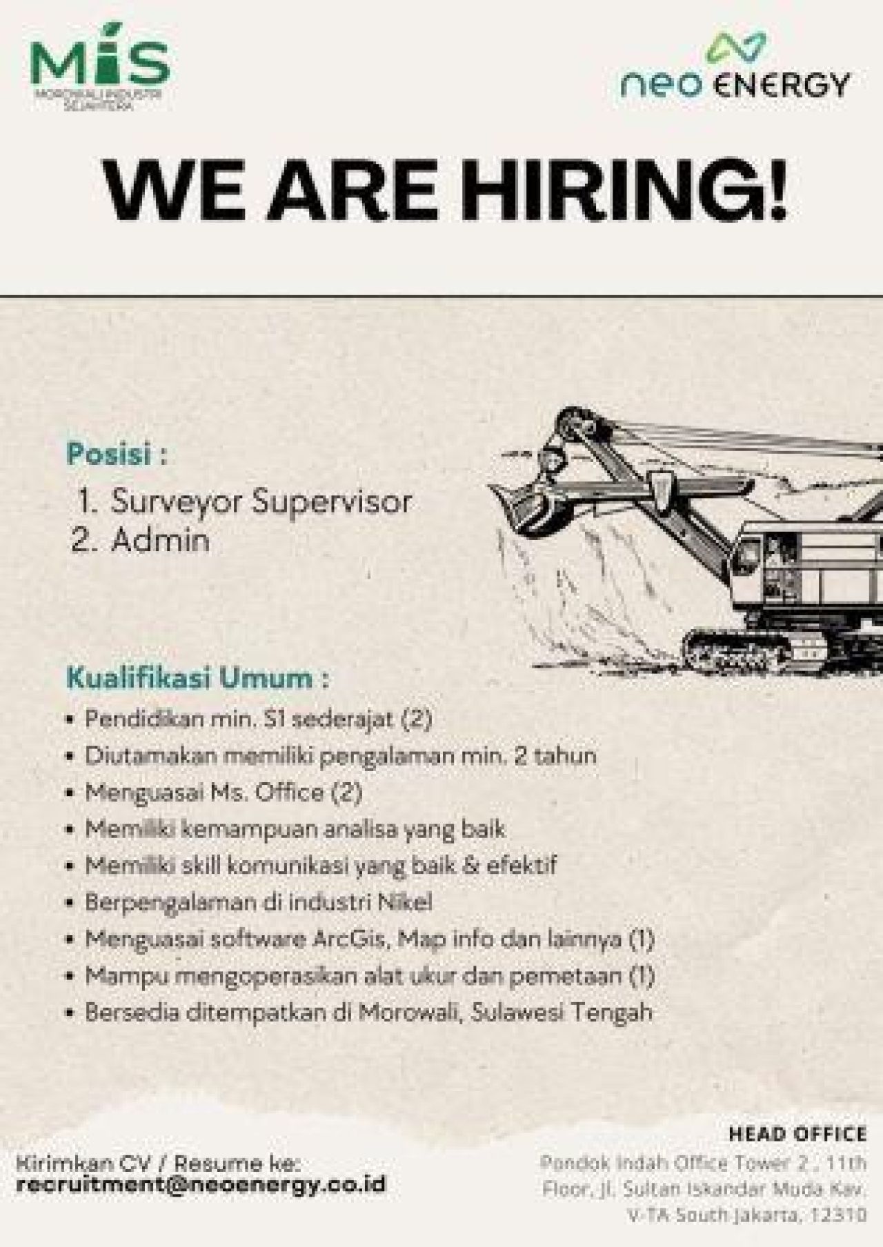 Lowongan kerja Neo Energy