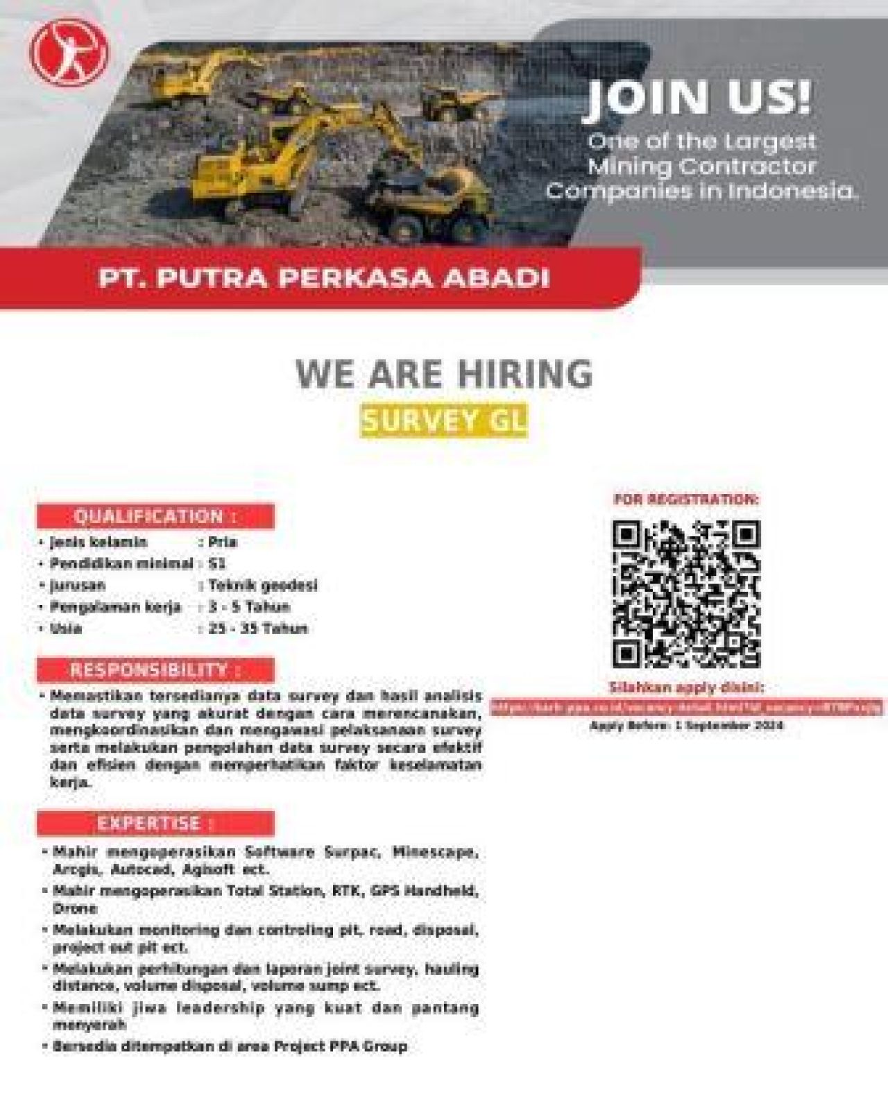 Lowongan kerja PT Putra Perkasa Abadi
