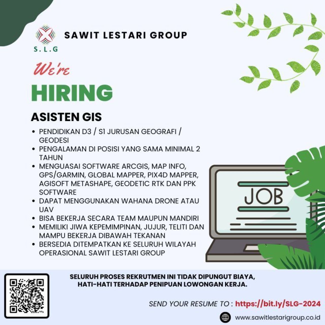 Lowongan kerja di Sawit Lestari Group