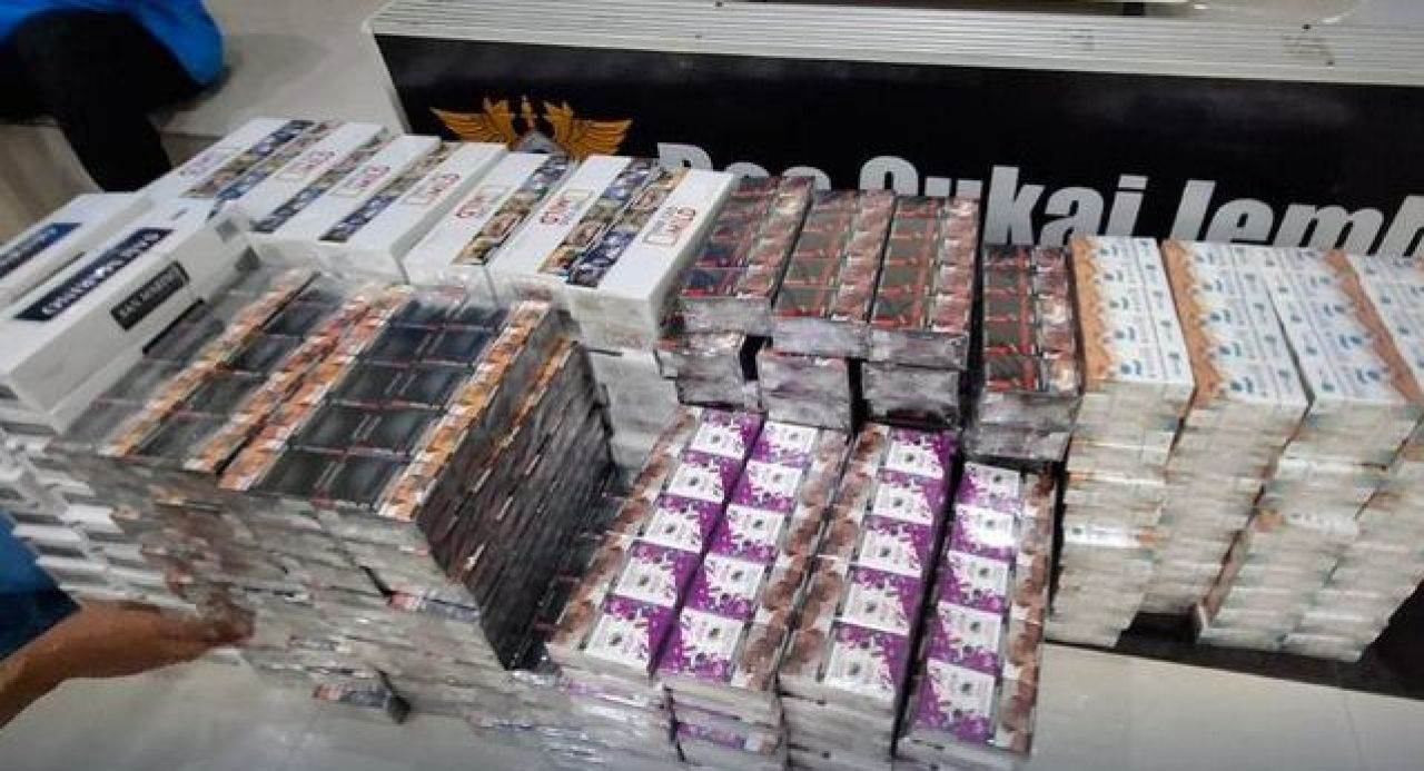 Rokok ilegal yang diamankan di di Ruas Tol Gempol-Pasuruan