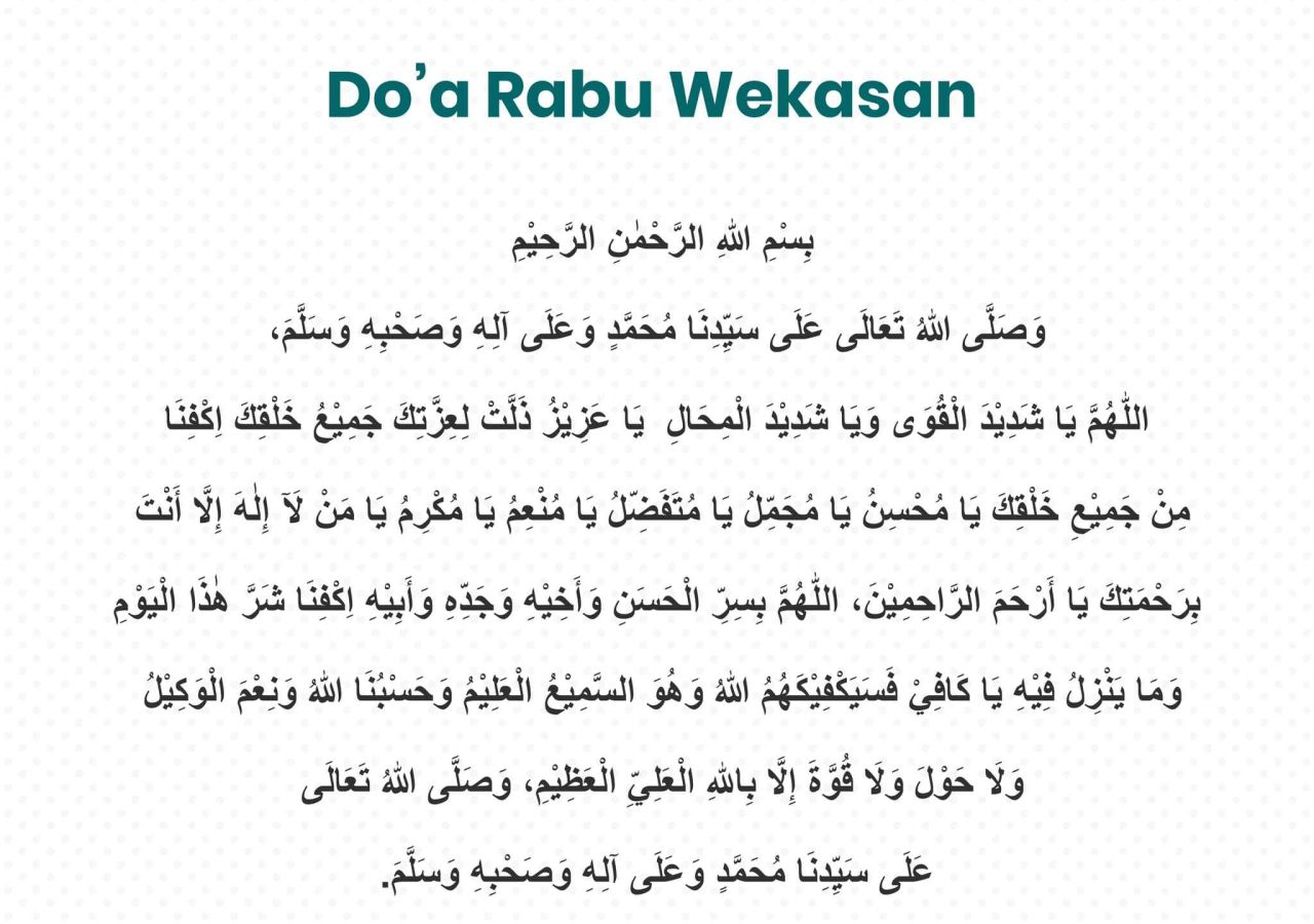 Doa Rabu Wekasan