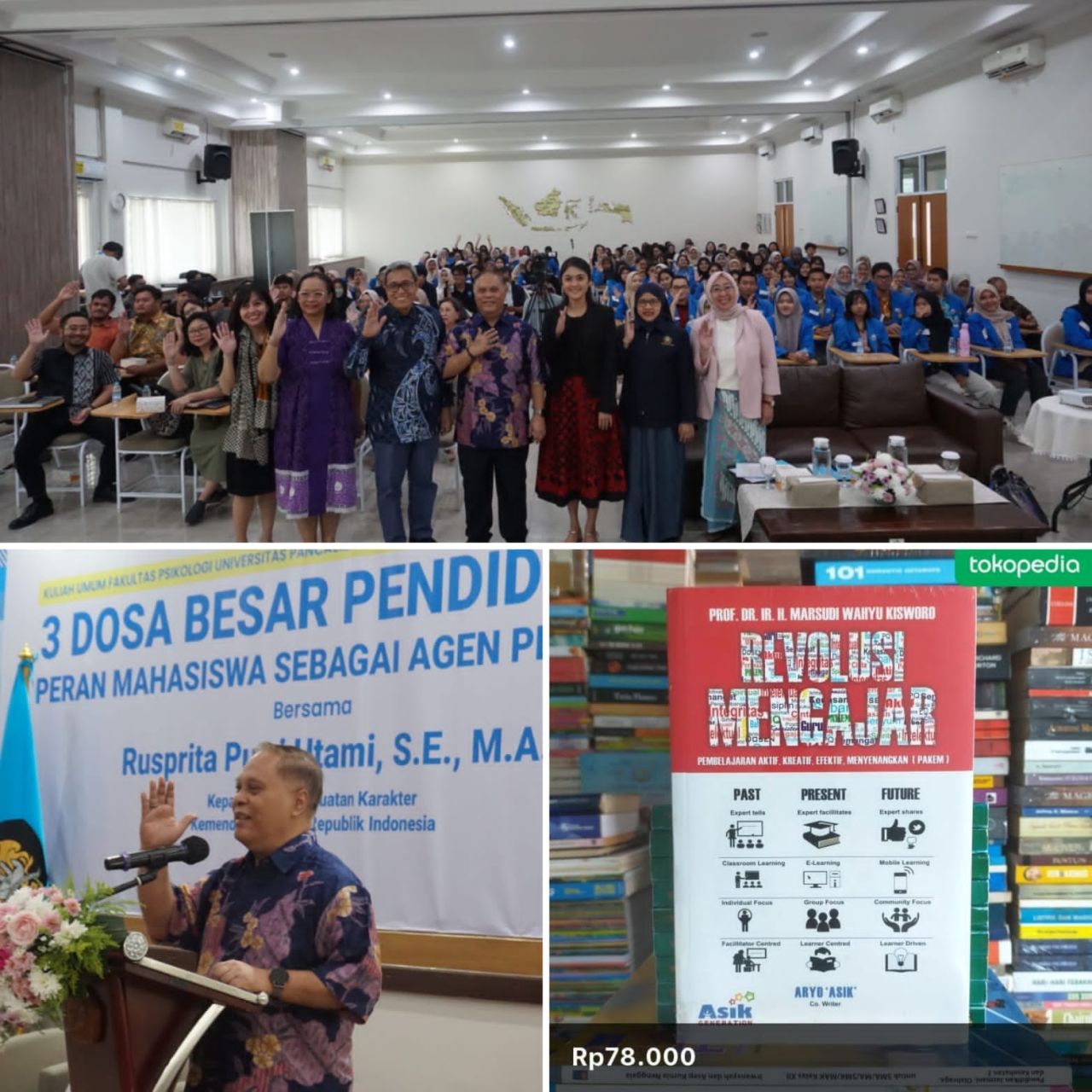 Rektor Universitas Pancasila, Profesor Marsudi Wahyu Kisworo membuka seminar