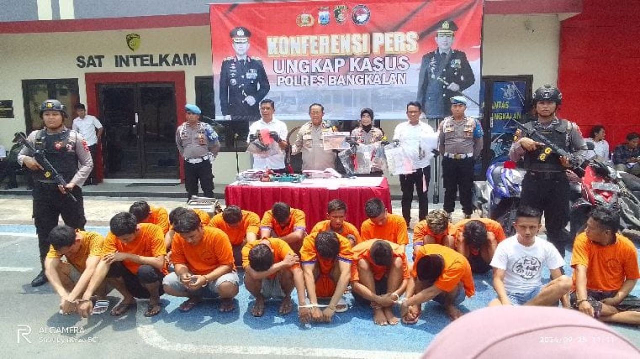 Rilis dalam rangka ungkap kasus di Polres Bangkalan