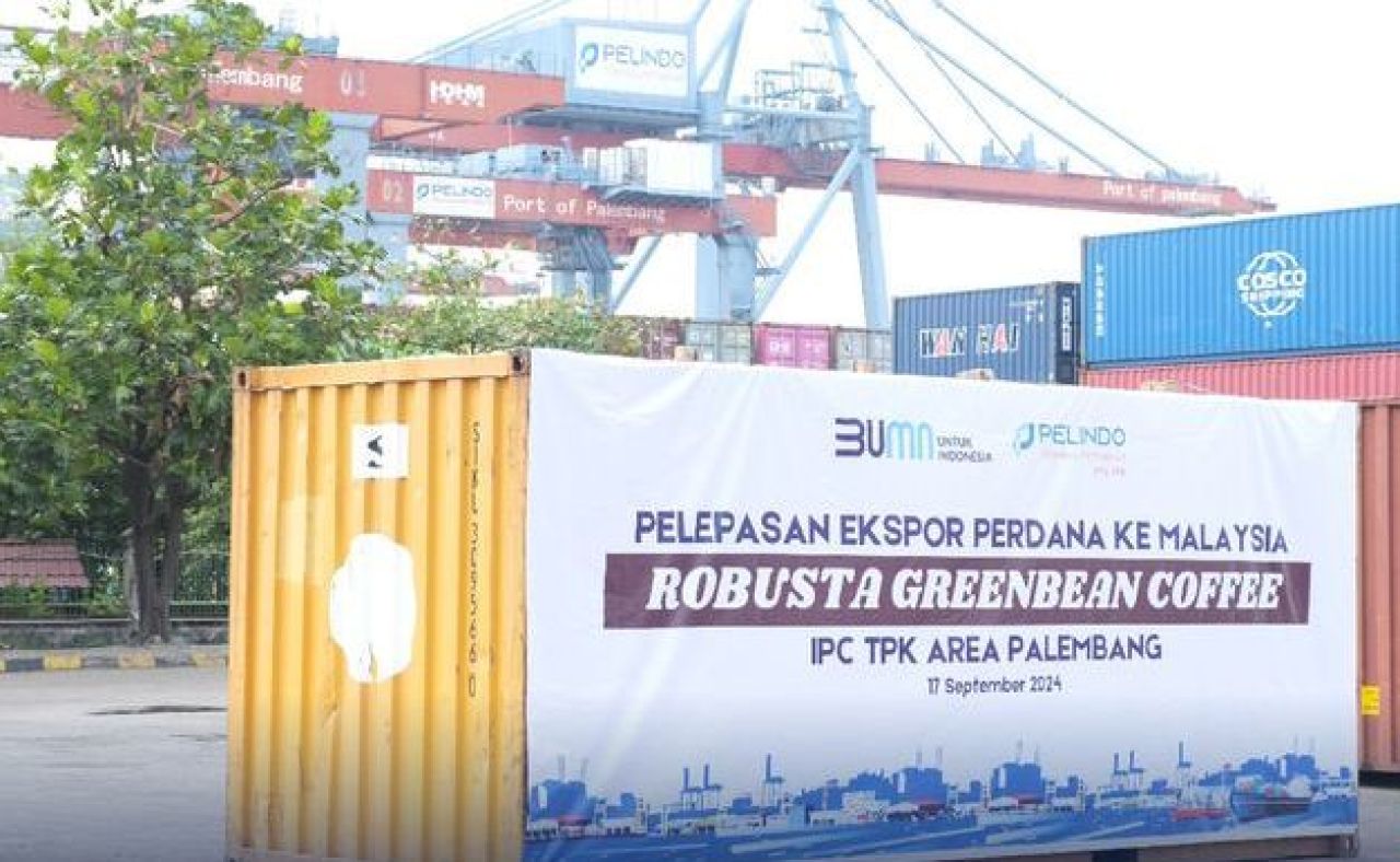 Ekspor perdana 19,8 ton produk biji kopi robusta