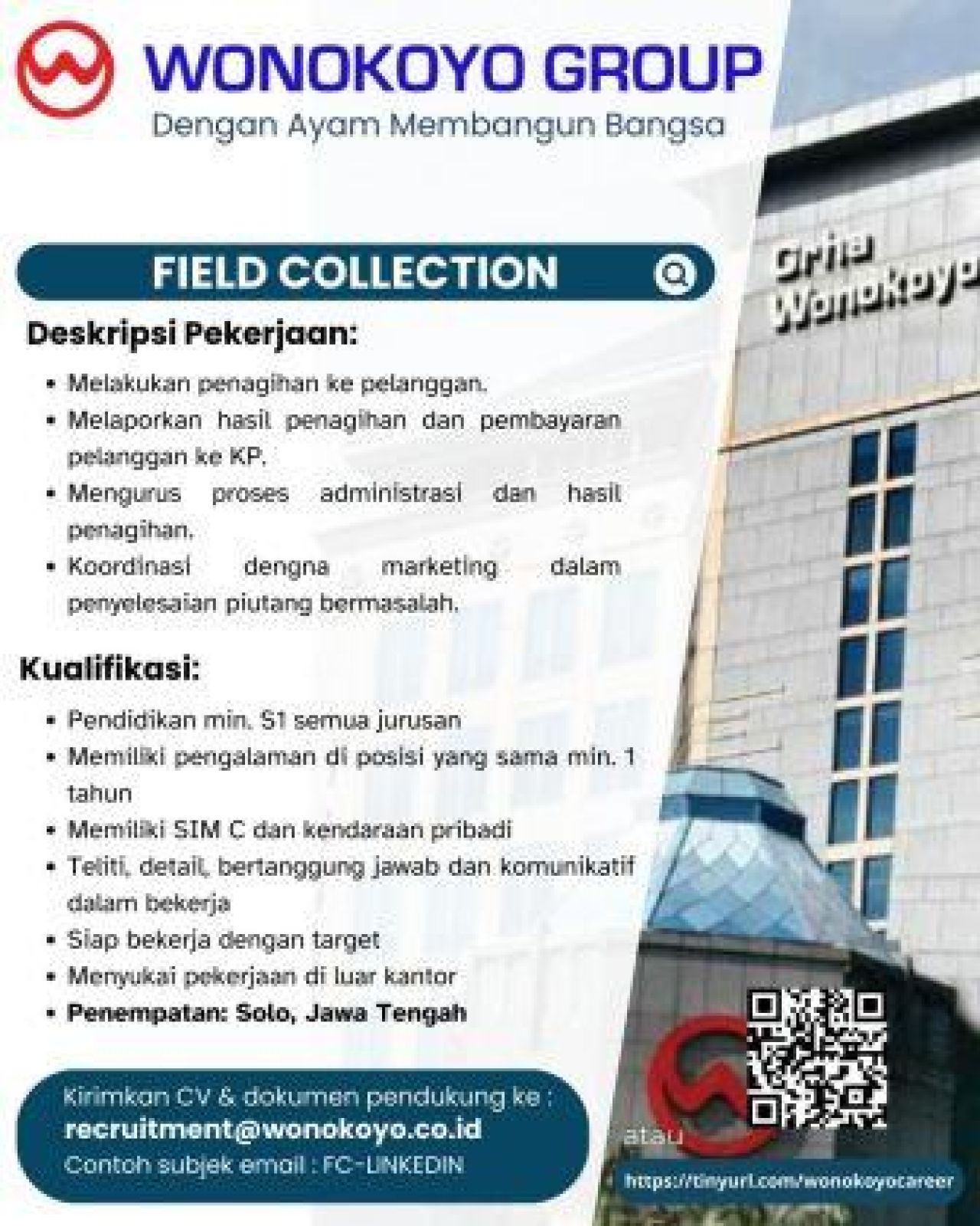 Lowongan PT Wonokoyo Jaya Corporindo