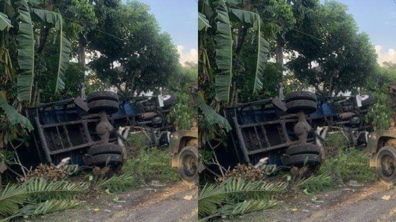 Kecelakaan di Jalan Lingkar Timur tepatnya di Kampung Waas