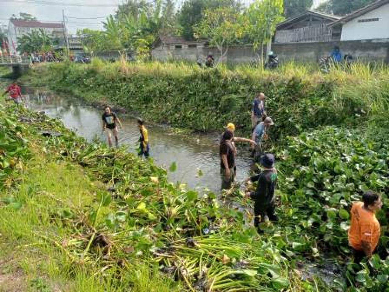 Kegiatan bersih-bersih Sungai Plosokandang, Kabupaten Tulungagung