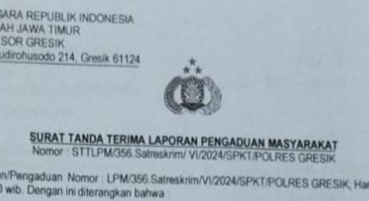 Bukti laporan dugaan penipuan dan penggelapan