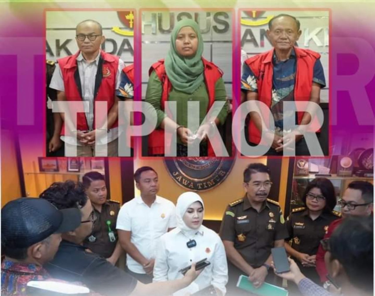Mia Amiati dan 3 tersangka korupsi