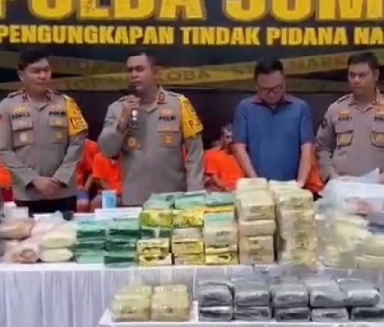 Konferensi Pers hasil penindakan kasus Narkoba