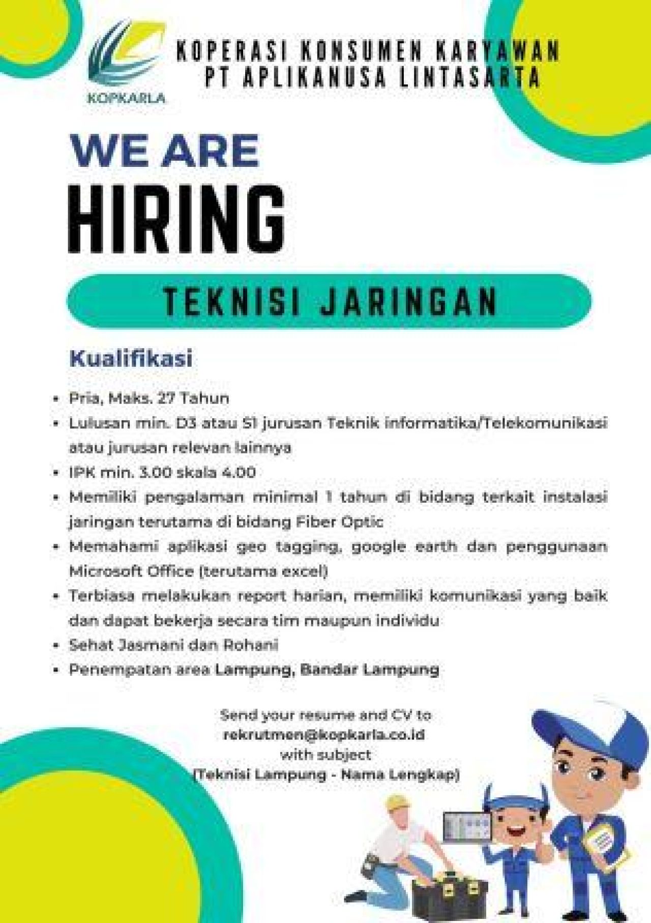 Lowongan kerja di Kopkarla